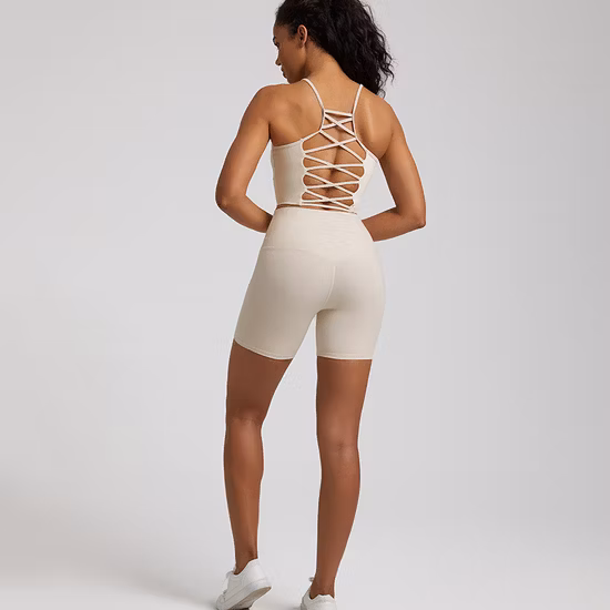 Women′s Shock-Proof Outer Wear Beautiful Vest High Waist Hip Lift Fitness Pants Yoga Sports Suit