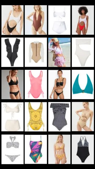 ウエストにソリッドカラーのプラスチックリングが付いた女性用ワンピース水着